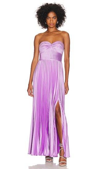 Stef Pleated Gown in Lilac Petal | Revolve Clothing (Global)