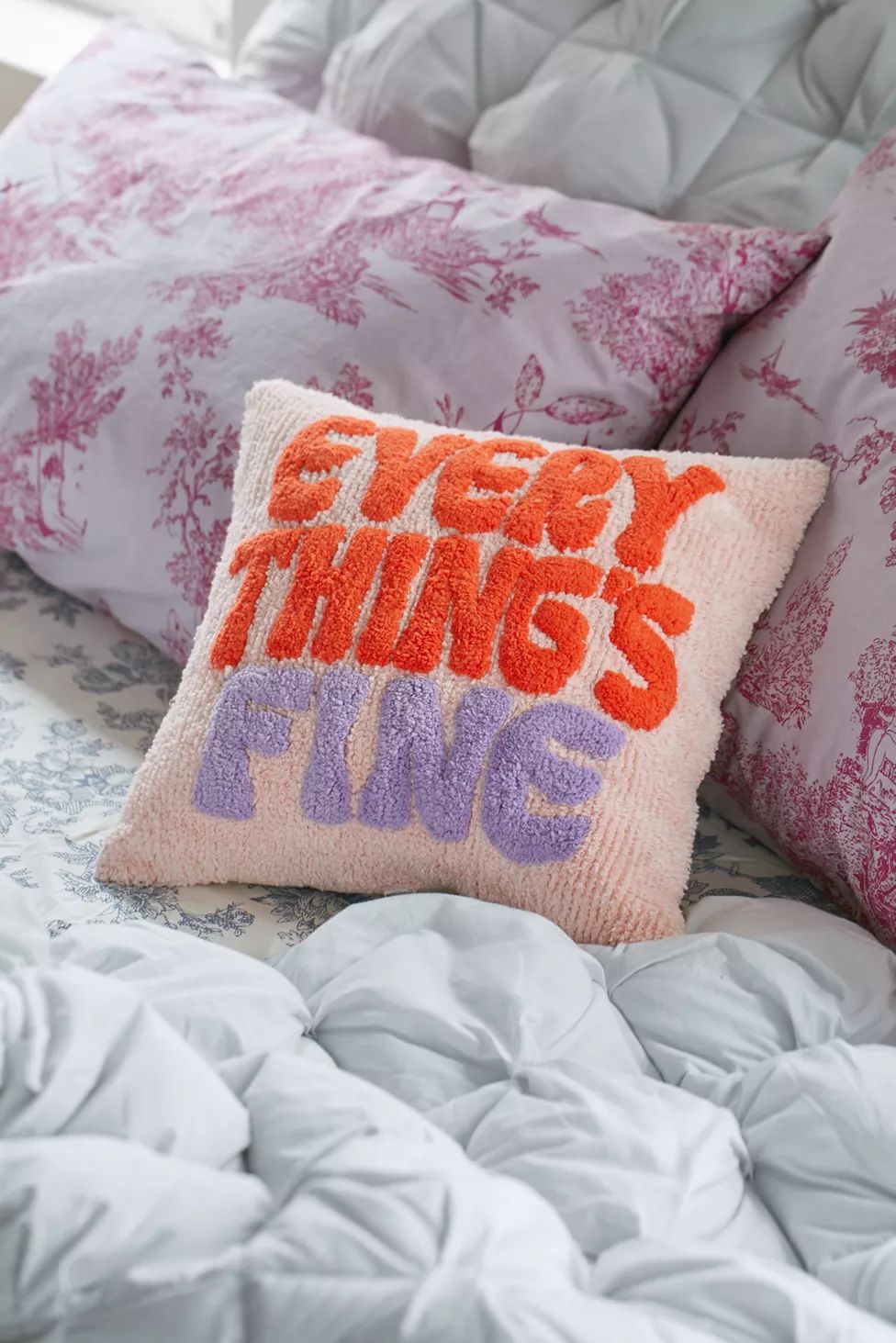 Everything’s Fine Throw Pillow | Urban Outfitters (US and RoW)