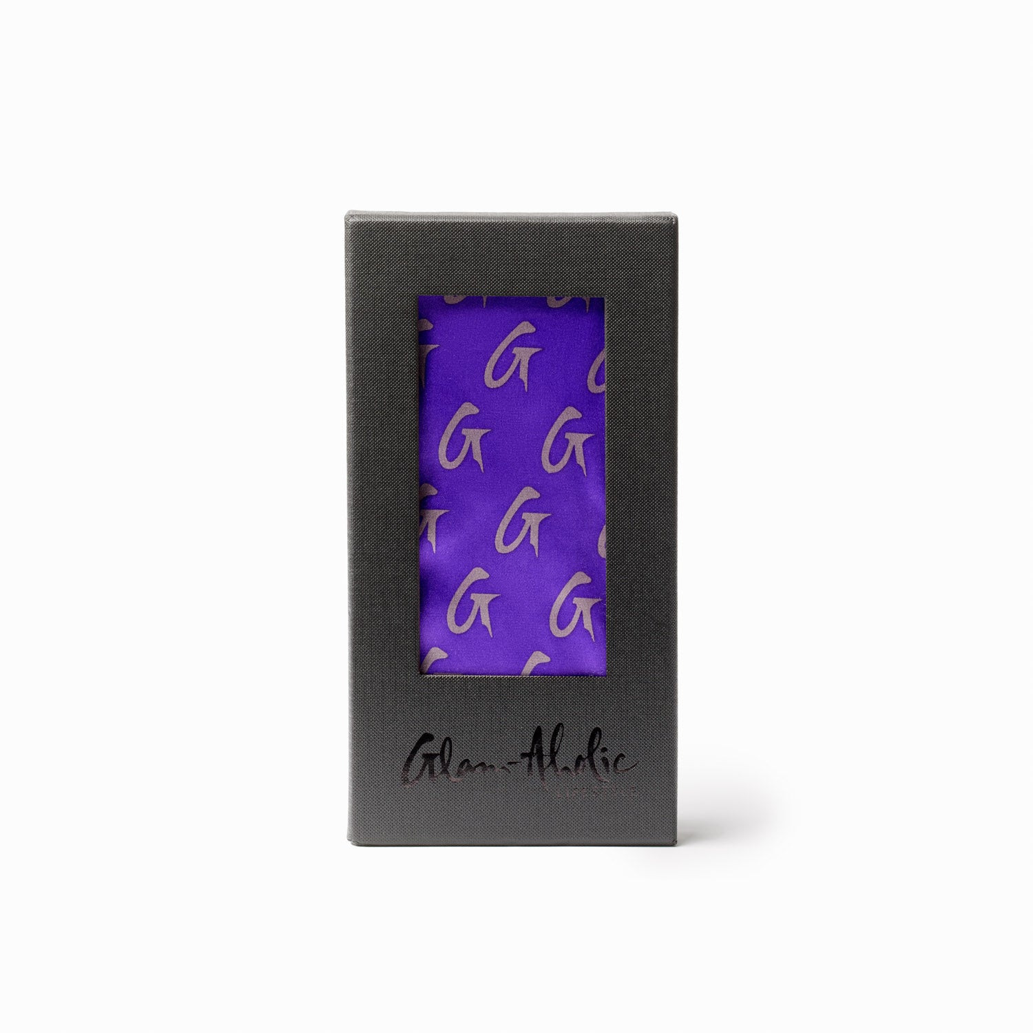 LARGE MONOGRAM SILK SCARF - PURPLE | Glam-Aholic Lifestyle