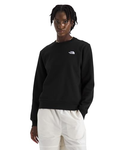 The North Face Women's Evolution Simple Dome Crew - Lightweight Sweatshirt with Embroidered Logo, TNF Black, Medium | Amazon (US)
