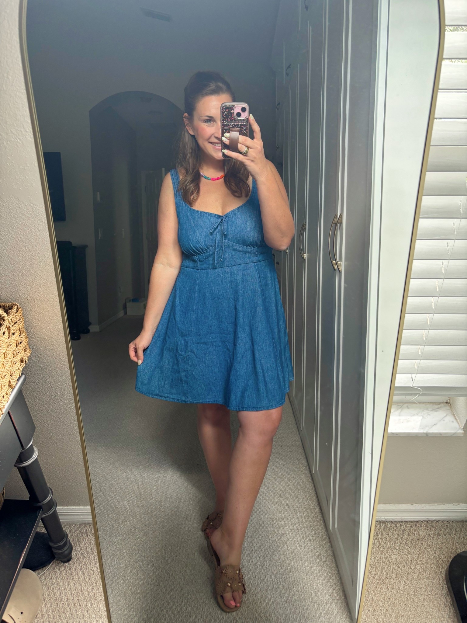 Love the fit of this denim dress- comfy & soft material! 

I sized up to a large or length & a more “relaxed” fit 

#LTKSaleAlert #LTKTravel #LTKootd