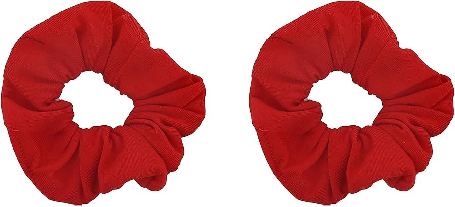 Set of 2 Solid Scrunchies (Red) | Amazon (US)