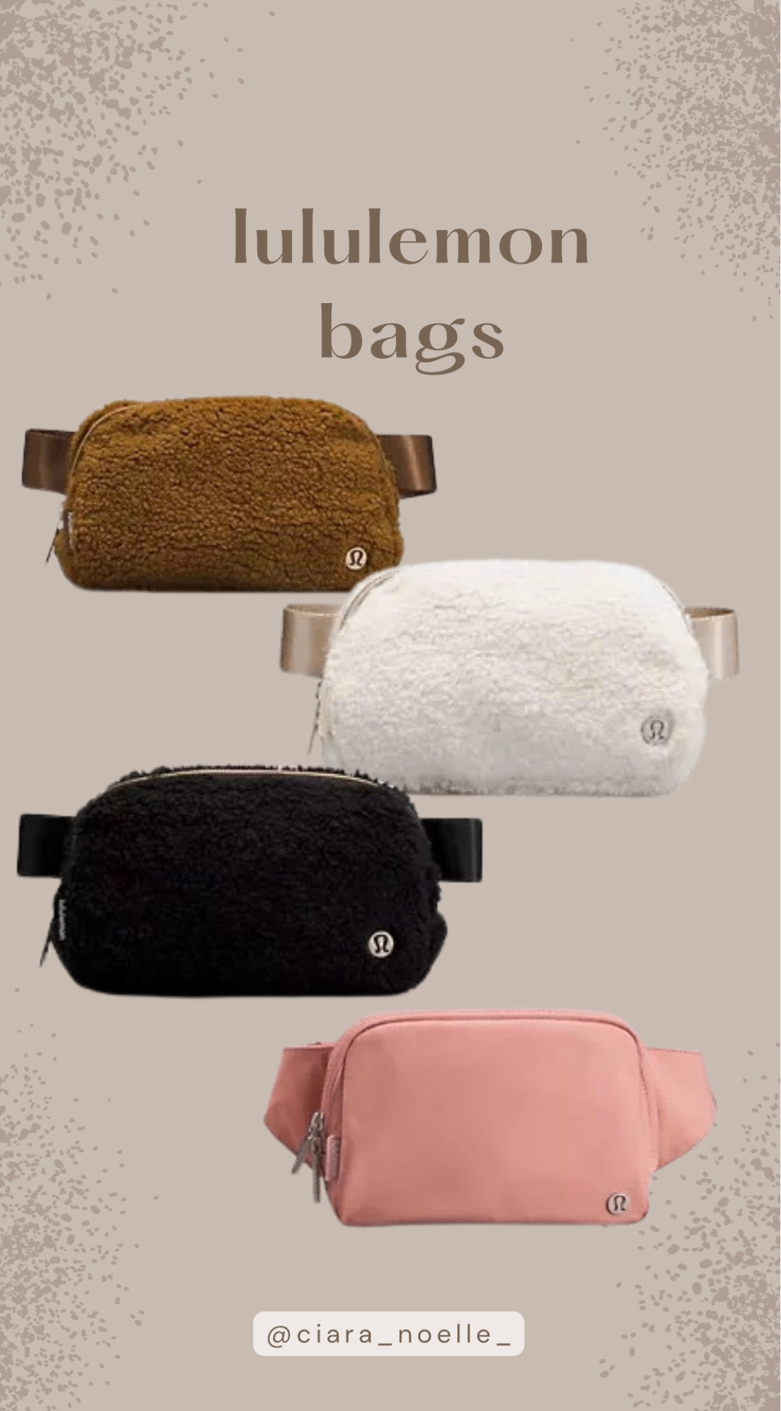 In stock lululemon bags | perfect last min gift to order that someone will love ! These have been trending and in/ out of stock all year 

#LTKGiftGuide #LTKunder100 #LTKHoliday