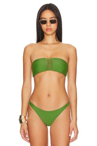 MIKOH Sunset 2 Bikini Top in Algae from Revolve.com | Revolve Clothing (Global)