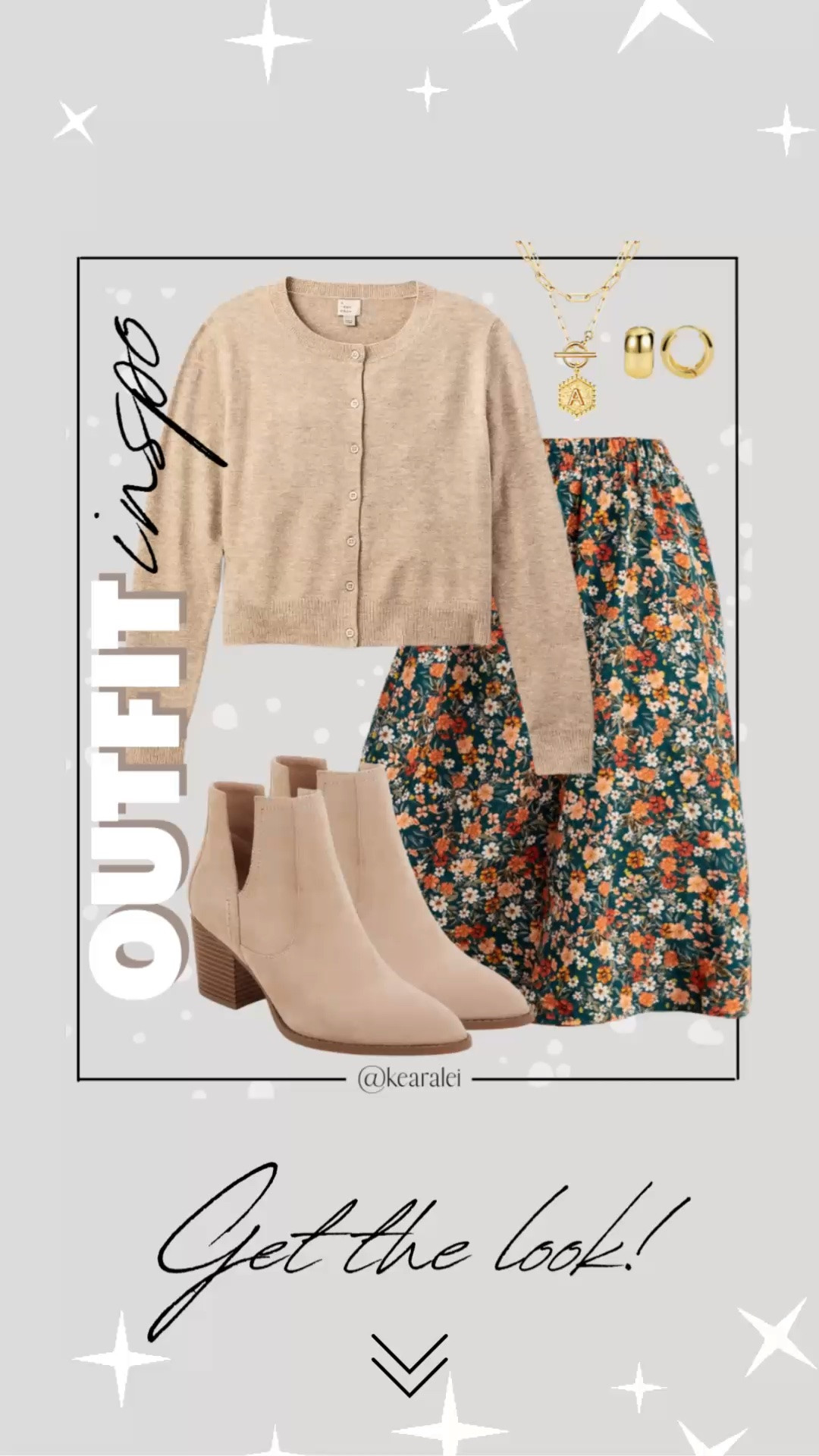 Teacher outfits fall outfits women back to school outfit fall work outfits workwear business casual church outfit spring dresses skirts Amazon fashion tan beige cardigan button down sweater with olive green orange peach pink ditsy floral midi skirt long skirts with brown tan suede pointed toe booties and gold jewelry || affordable fashion teacher outfit teaching back to school looks  business casual outfits #teacher #work #workwear #business #Casual #amazon #target #school #teaching #outfit #outfits
.
.
.
Amazon fashion, teacher outfits, business casual, casual outfits, neutrals, street style, Midi skirt, Maxi Dress, Swimsuit, Bikini, Travel, skinny Jeans, Puffer Jackets, Concert Outfits, Cocktail Dresses, Sweater dress, Sweaters, cardigans Fleece Pullovers, hoodies, button-downs, Oversized Sweatshirts, Jeans, High Waisted Leggings, dresses, joggers, fall Fashion, winter fashion, leather jacket, Sherpa jackets, Deals, shacket, Plaid Shirt Jackets, lounge set, Date Night Outfits, Vacation outfits, Mom jeans, shorts, sunglasses,  Romper, jumpsuit, Airport outfits, biker shorts, Weekender bag, plus size fashion, Stanley cup tumbler, Work blazers, Work Wear, workwear

boots booties tall over the knee, ankle boots, Chelsea boots, combat boots, pointed toe, chunky sole, heel, high heels, sneakers, slip on shoes, Nike, adidas, vans, dr. marten’s, ugg slippers, golden goose, sandals, high heels, loafers, Birkenstock Birkenstocks, Steve Madden, Target, Abercrombie and fitch, Amazon, Shein, Nordstrom, H&M, forever 21, forever21, Walmart, asos, Nordstrom rack, Nike, adidas, Vans, Quay, Tarte, Sephora, lululemon, free people, j crew jcrew factory, old navy

#LTKootd #LTKSeasonal #LTKMidsize