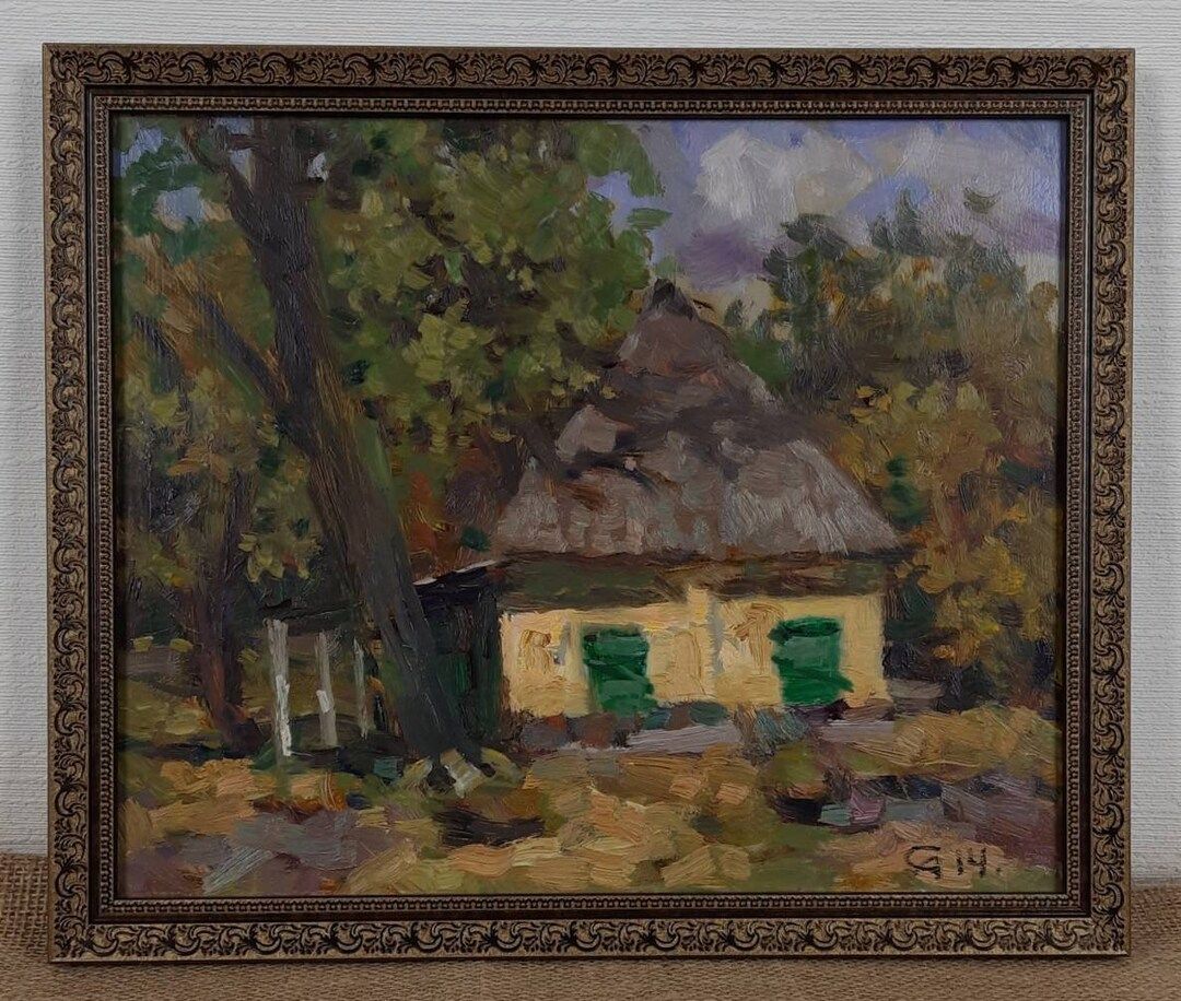Original Oil on Cardboard Painting Village Country - Etsy | Etsy (US)