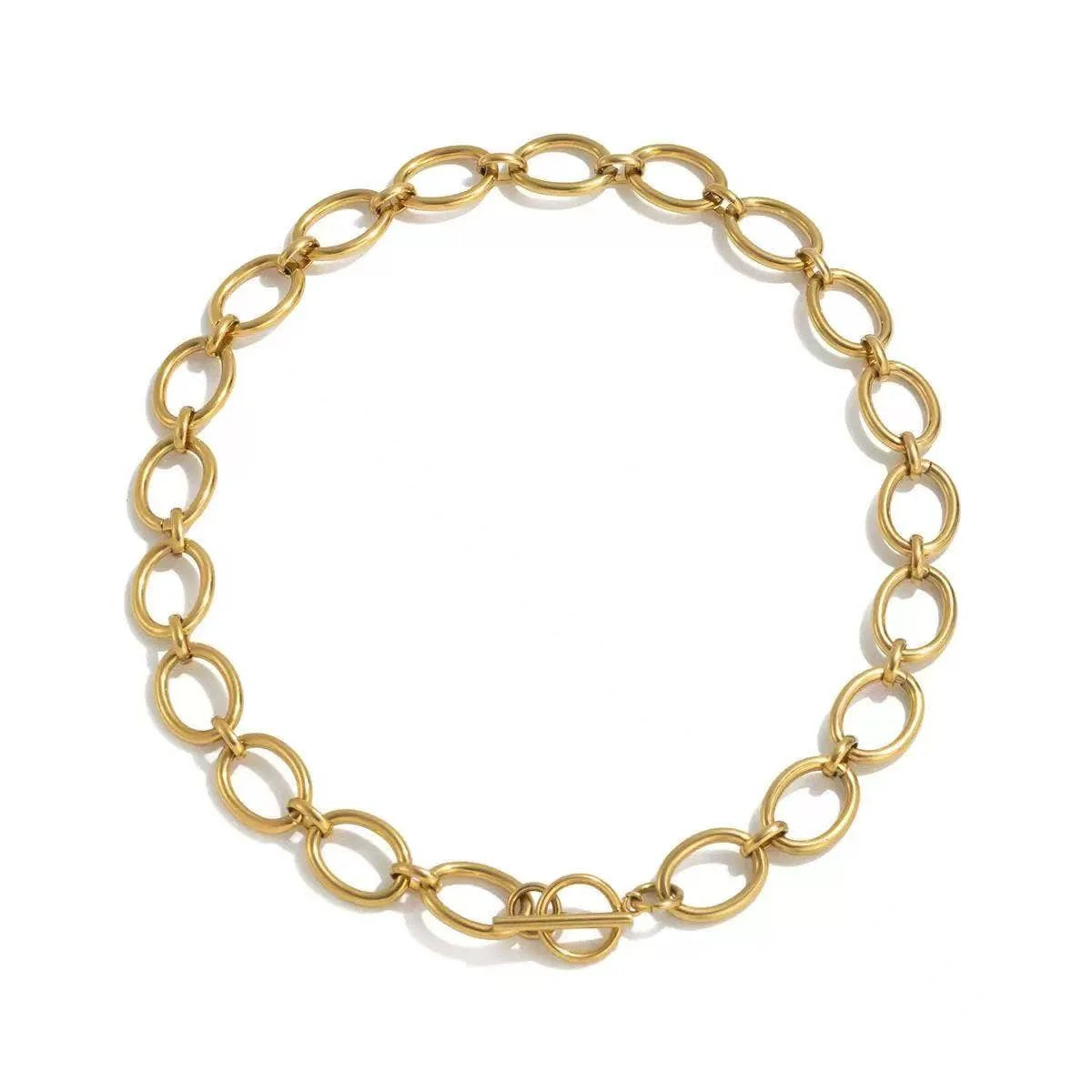 Oval Link Necklace Water Resistant | Savvy Bling