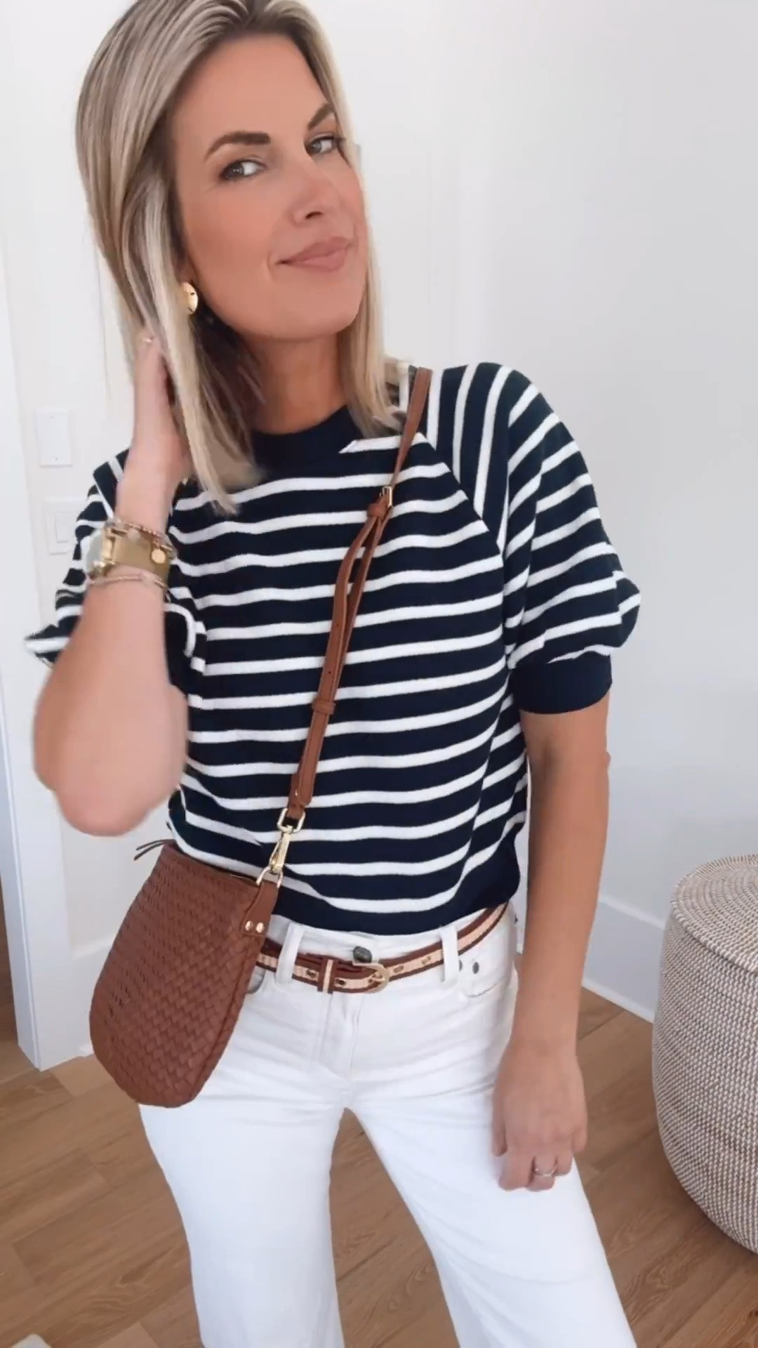 Coastal spring outfit. Small puff shoulder sweatshirt and 27 tall white jeans. I’m 5’11” for reference.

#LTKootd #LTKTall #LTKOver40