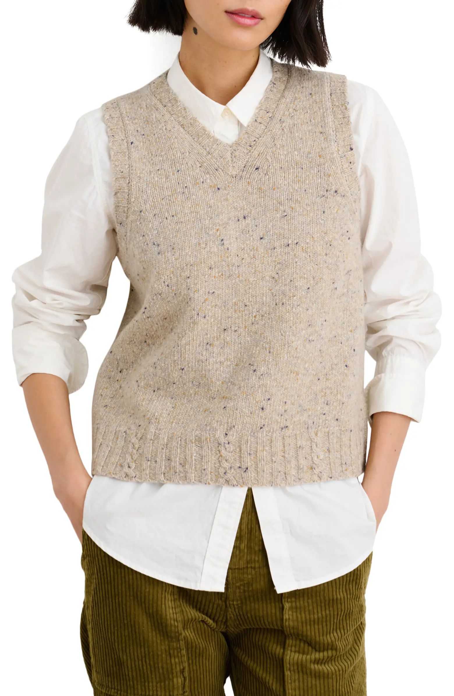 Francis Donegal Merino Wool Blend Sweater Vest | Nordstrom