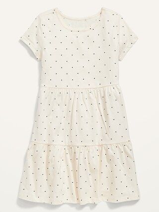 Tiered Jersey Fit & Flare Dress for Girls | Old Navy (US)