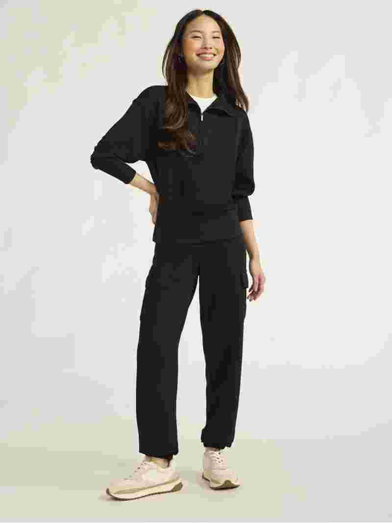 Scoop Women’s & Women's Plus Ultimate ScubaKnit Half Zip Sweatshirt, Sizes XS-4X | Walmart (US)