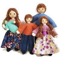 Dollhouse Family - Dolls Waldorf Bendy Doll Brown Hair People Bendy Doll | Etsy (US)