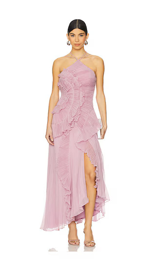 AMUR Lorelie Halter Gown in Mauve. - size 4 | Revolve Clothing (Global)