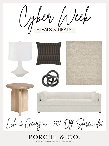 Lulu & Georgia is having 25% off site wide! Perfect time to grab furniture or home pieces you’ve been wanting! 

#LTKHoliday #LTKsalealert #LTKCyberWeek
