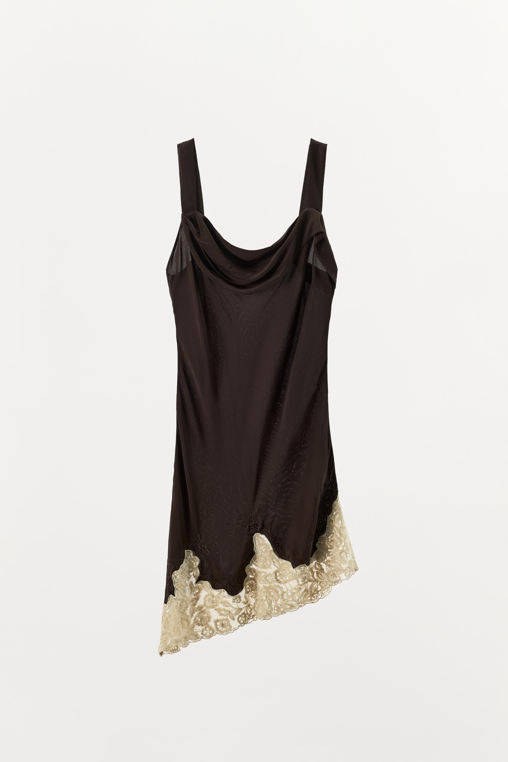 100% VISCOSE DRESS WITH EMBROIDERED LACE | Zara UK