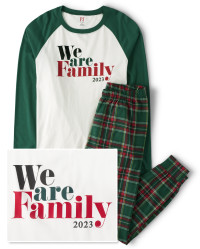 Unisex Adult Matching Family We Are Family 2023 Cotton Pajamas - spruceshad | The Children's Place