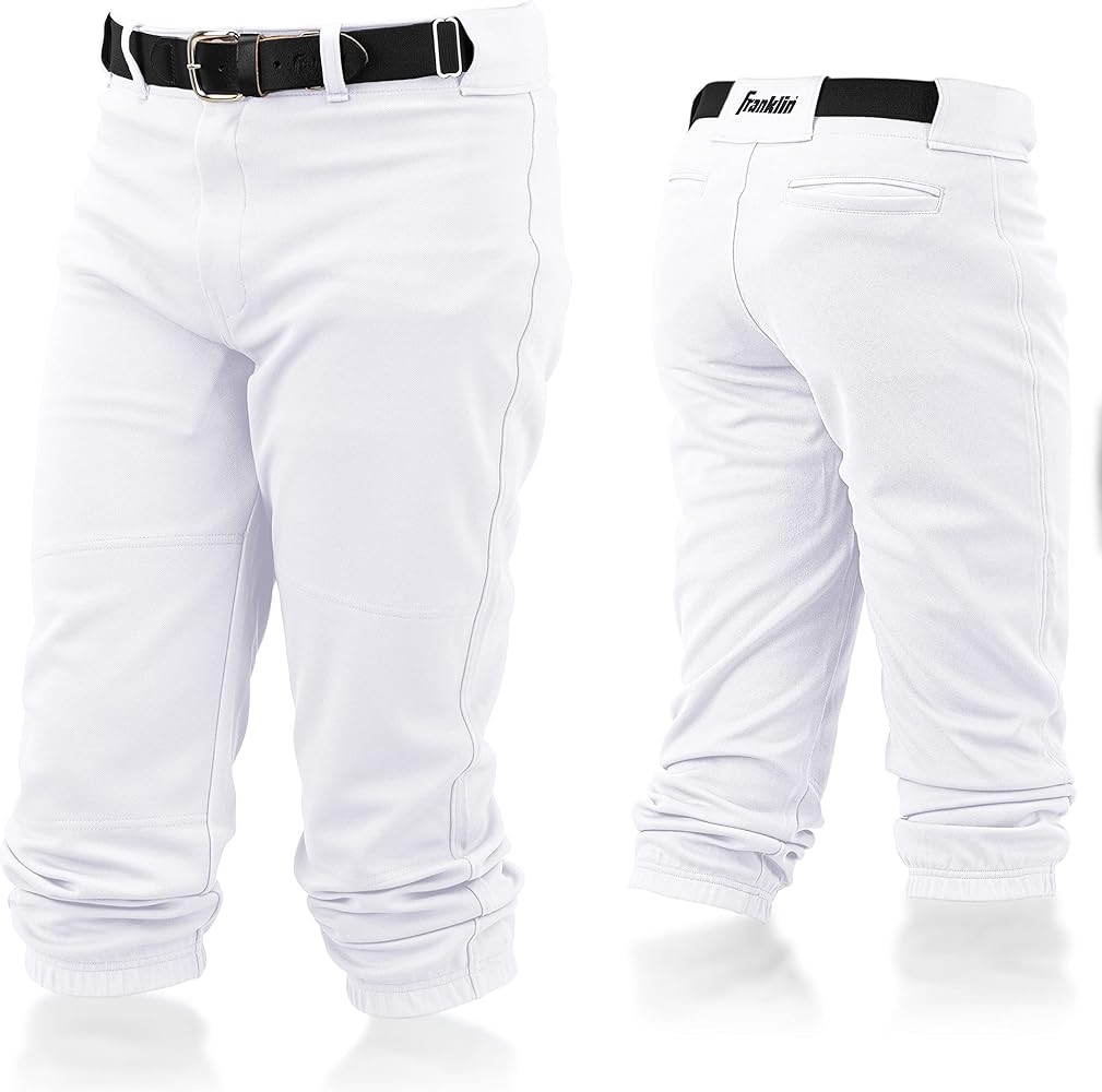 Franklin Sports Youth Baseball + Softball Pants - Knee High + Relaxed Fit Kids Baseball Pants - White, Black + Grey Pants | Amazon (US)