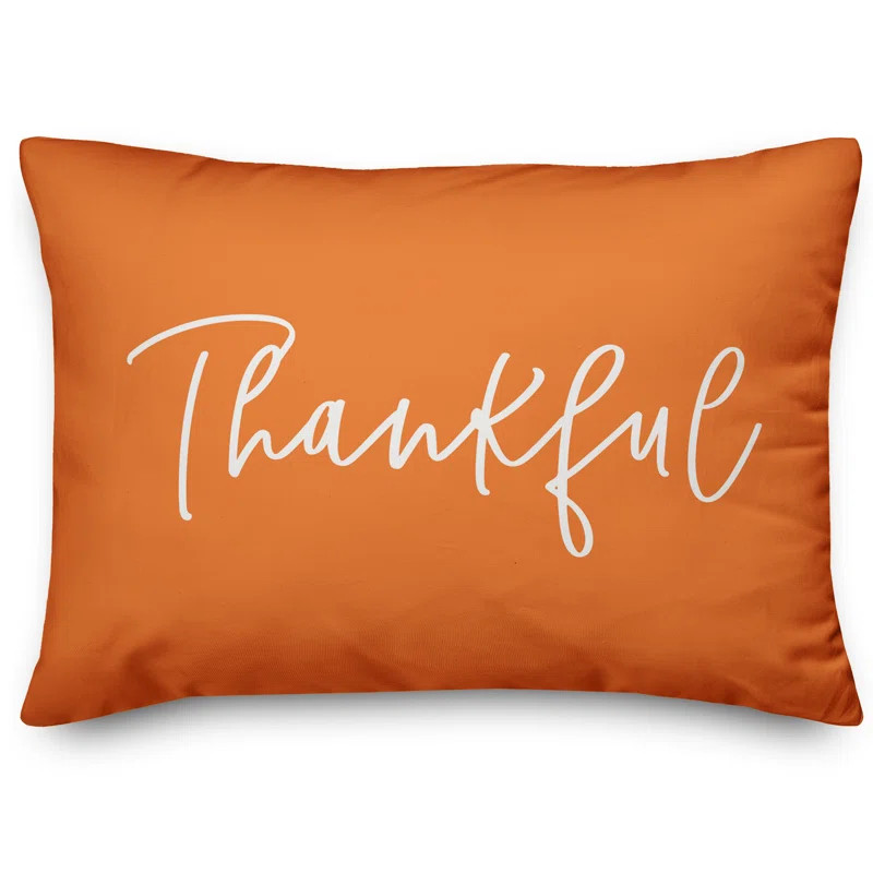 Swanner Thankful Blessed Reversible Lumbar Pillow | Wayfair North America