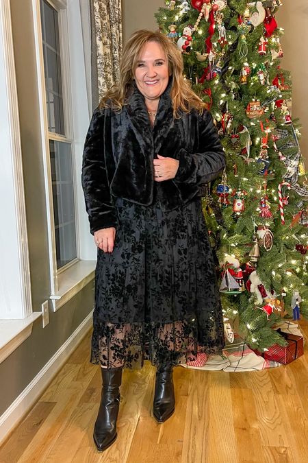 Such great individual pieces to add to your closet! 

Faux fur size L tts
Blouse runs a bit snug. Size 14
Skirt size L tts
Boots size 1/2 up. I having a hard time finding the boots fully stocked. They are fabulous. 

Holiday outfit Christmas party look 

#LTKHoliday #LTKunder100 #LTKwedding
