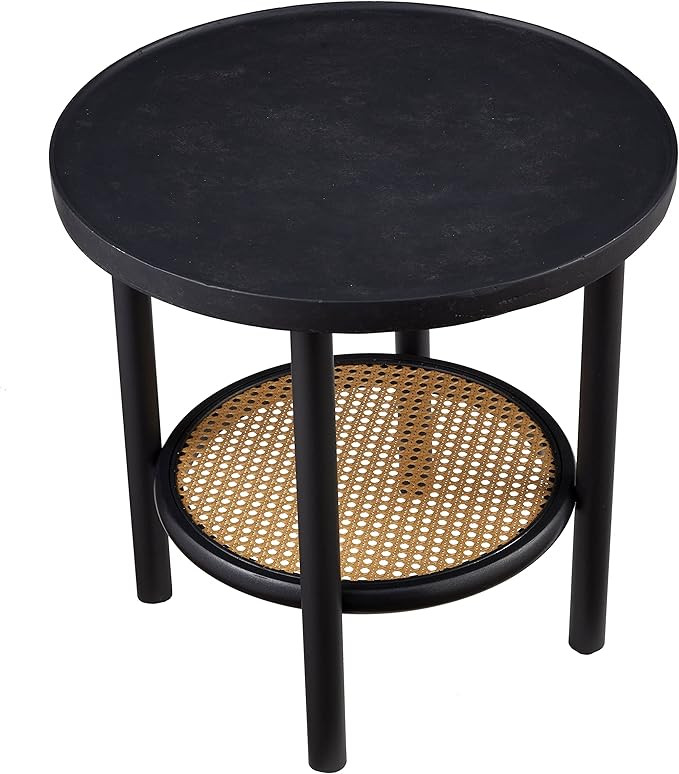 Ball & Cast Side End Table, 19.5" Dia, Black | Amazon (US)