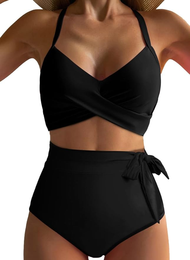 Dokotoo Swimsuits for Women High Waisted Bikini Two Piece 2025 Adjustable Straps Up Tummy Control... | Amazon (US)