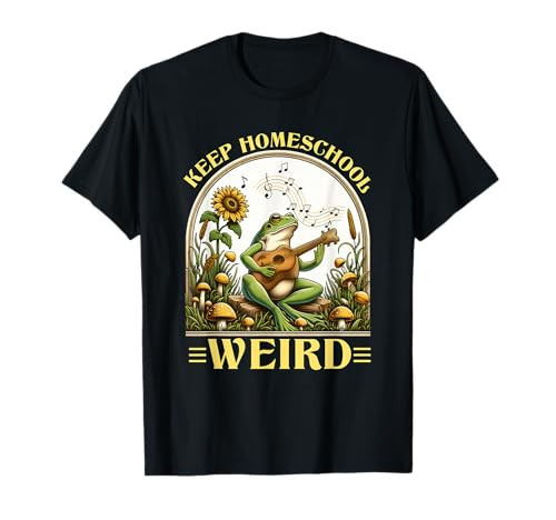 Funny Homeschool Teaching Keep Homeschool Weird Frog Kids T-Shirt | Amazon (US)