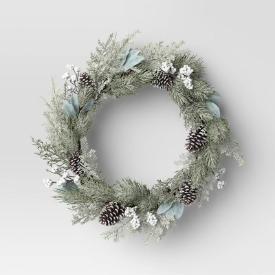 Extra Large Heavy Flocked Wreath - Threshold™ | Target