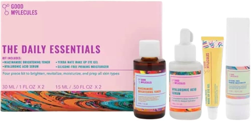 Good Molecules - The Daily Essentials - Niaciamide Brightening Toner (30 ml) - Hyaluronic Acid Se... | Amazon (US)