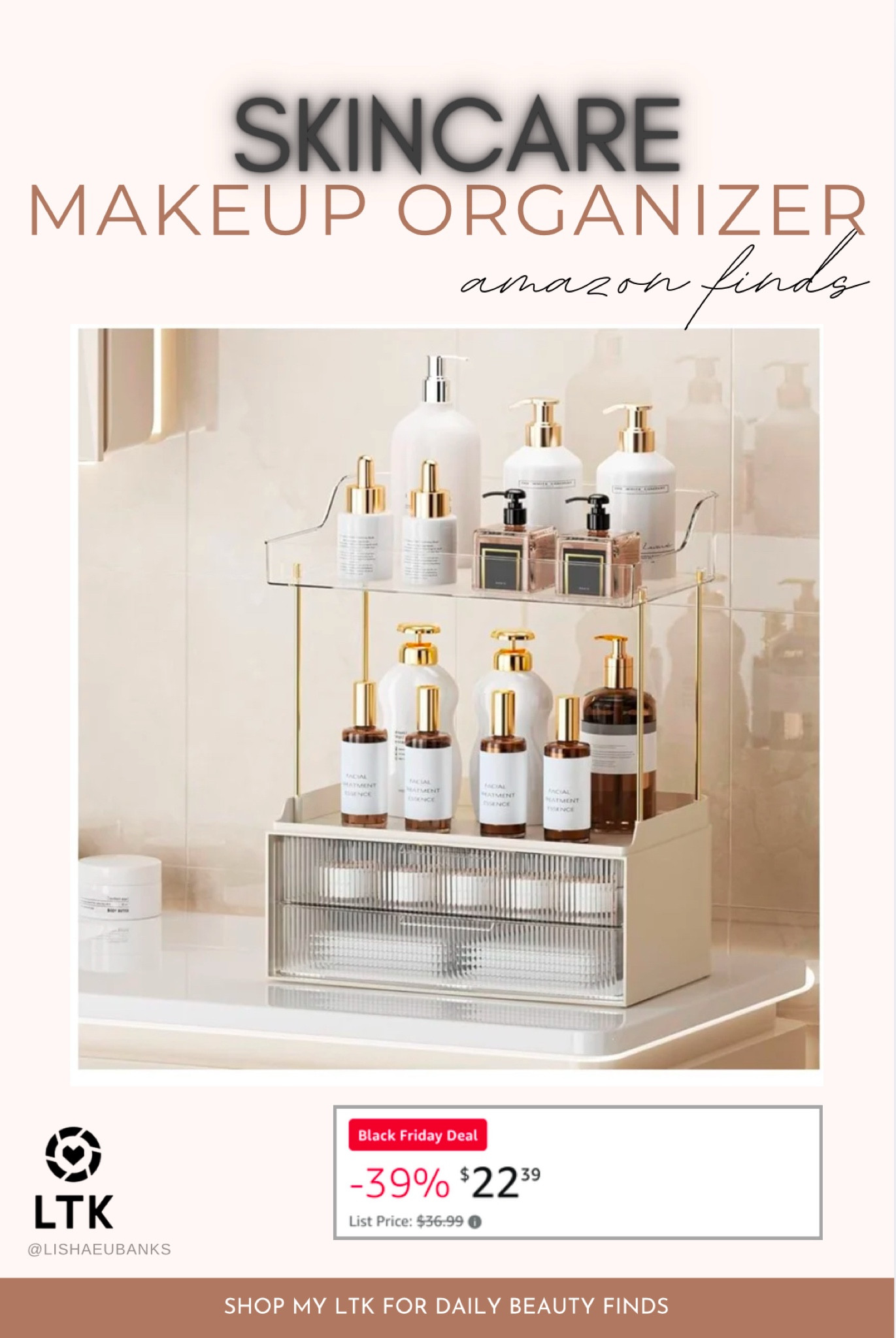 Skincare organizer, home decor, Amazon finds, makeup organizer, gifts for her, gift guide, interior decor 

#LTKCyberWeek 

#LTKHome #LTKFindsUnder50 #LTKHoliday