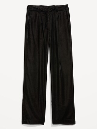 Extra High-Waisted Pleated Taylor Trouser Velvet Pants for Women | Old Navy (US)