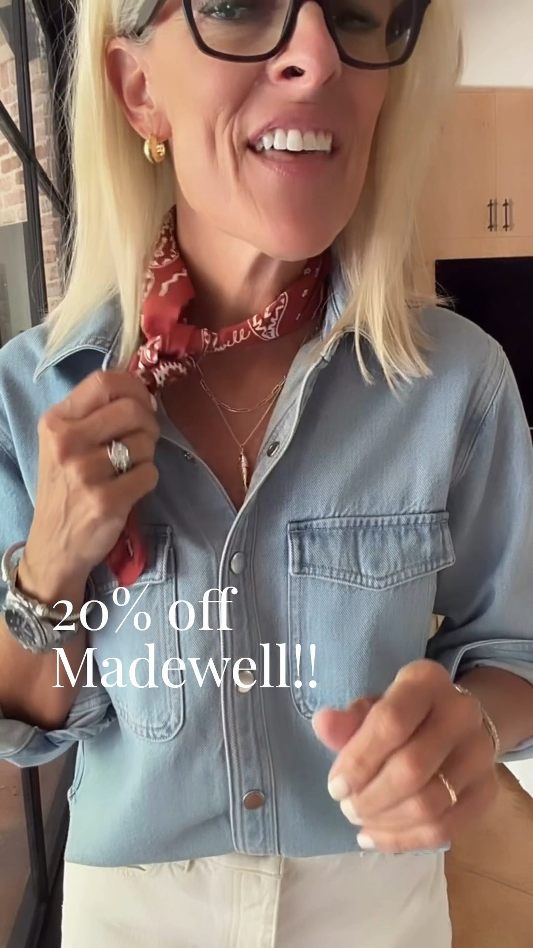 Exclusively here through the LTK app! 
Use code LTK20
But only until August 17! 

This denim shirt jacket is a workhorse in my closet, I wear it as a shirt, but also as a cardigan or denim jacket, 

Shirt- small
Denim – size down one size to 26 on these ￼

#LTKOver40 #LTKSaleAlert #LTKdayinmylife