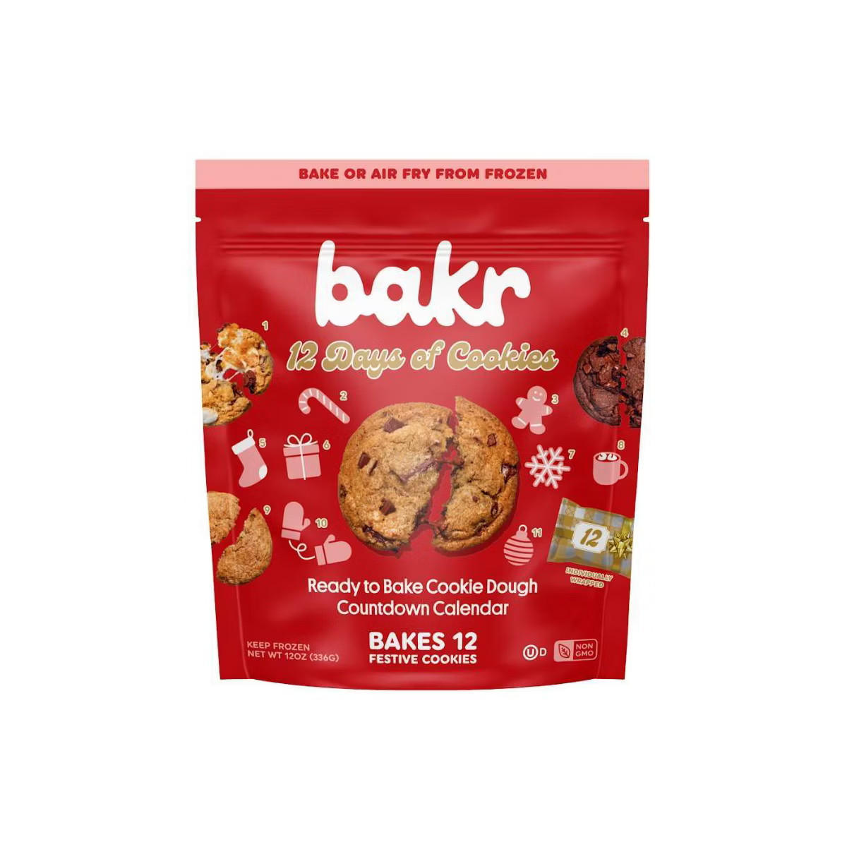 BAKR Countdown Calendar Frozen Cookie Variety Pack - 12oz/12ct | Target