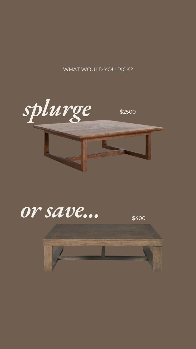 I love BOTH of these coffee tables, but between the splurge and the save I have the save!  

 #LTKHome