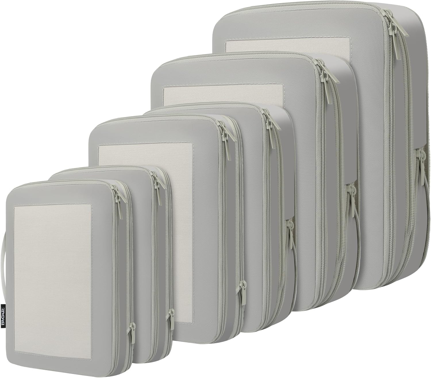 BAGAIL 4 Set/6 Set/8 Set Compression Packing Cubes Travel Accessories Expandable Packing Organizers (Square Mesh, 06-Grey) | Amazon (US)