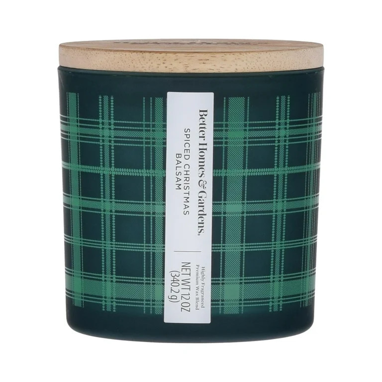 Better Homes & Gardens 12oz Spiced Christmas Balsam Scented 2-Wick Printed Jar Candle | Walmart (US)