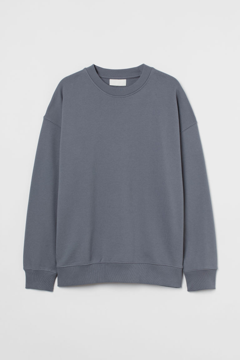 H & M - Oversized Fit Cotton sweatshirt - Gray | H&M (US + CA)