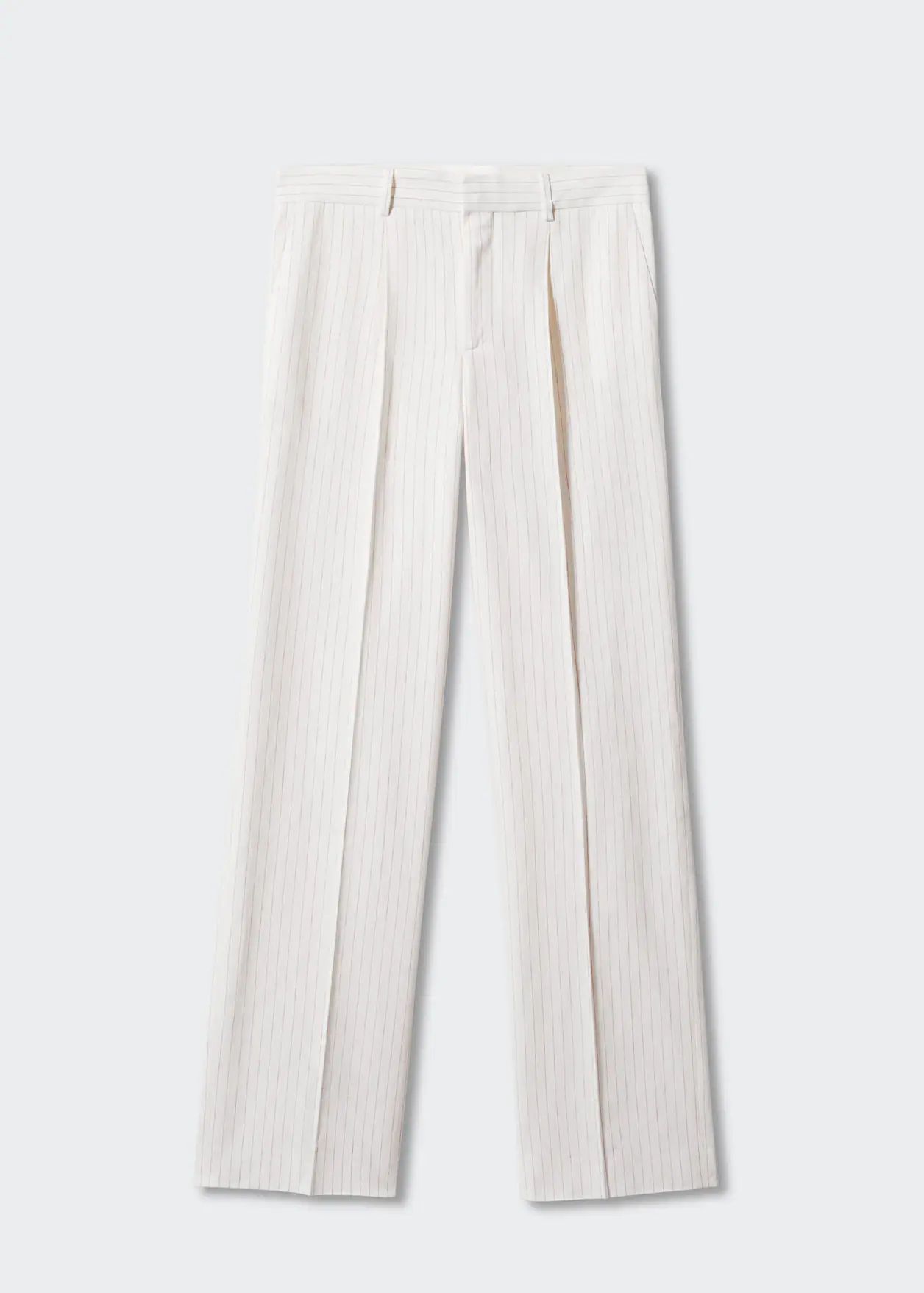 Pleated stripped trousers | MANGO (US)