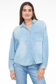 Sloane Long Sleeve Oversized Button Down Shirt - Edgewater | Pistola Denim