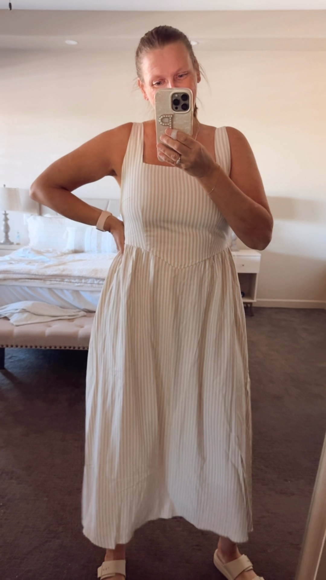 Neutral striped dress🇲🇽🇲🇽

white

Striped midi dress, minimalist summer dress, neutral outfit idea, effortless everyday style, flattering a line dress, casual chic look, amazon fashion finds, European outfit, linen dress

#LTKSeasonal #LTKOver40 #LTKTravel