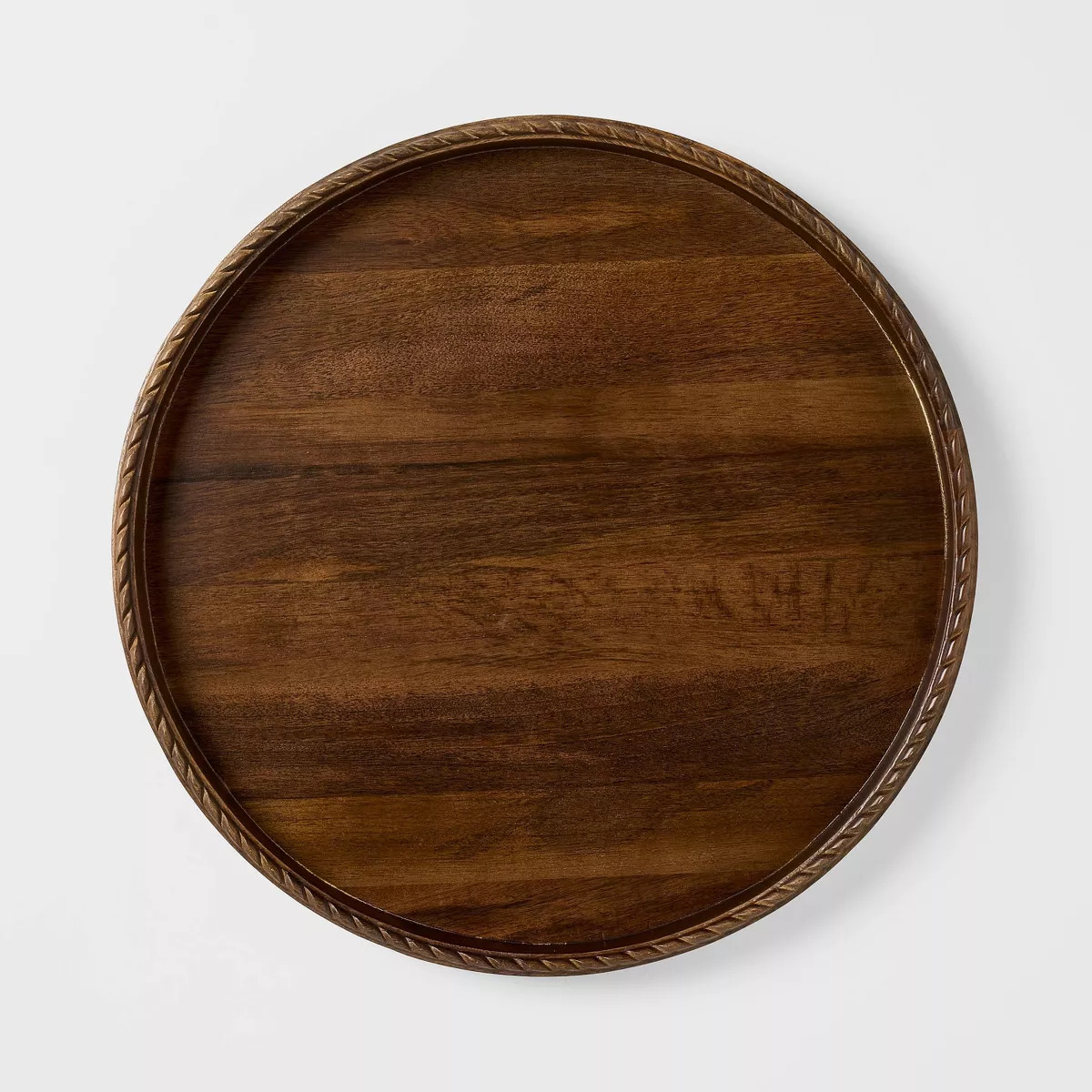 Braided Edge Wood Tray Dark Brown - Threshold™ designed with Studio McGee | Target
