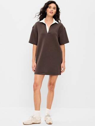 Bounce Fleece Short-Sleeve Polo Dress | Old Navy (US)