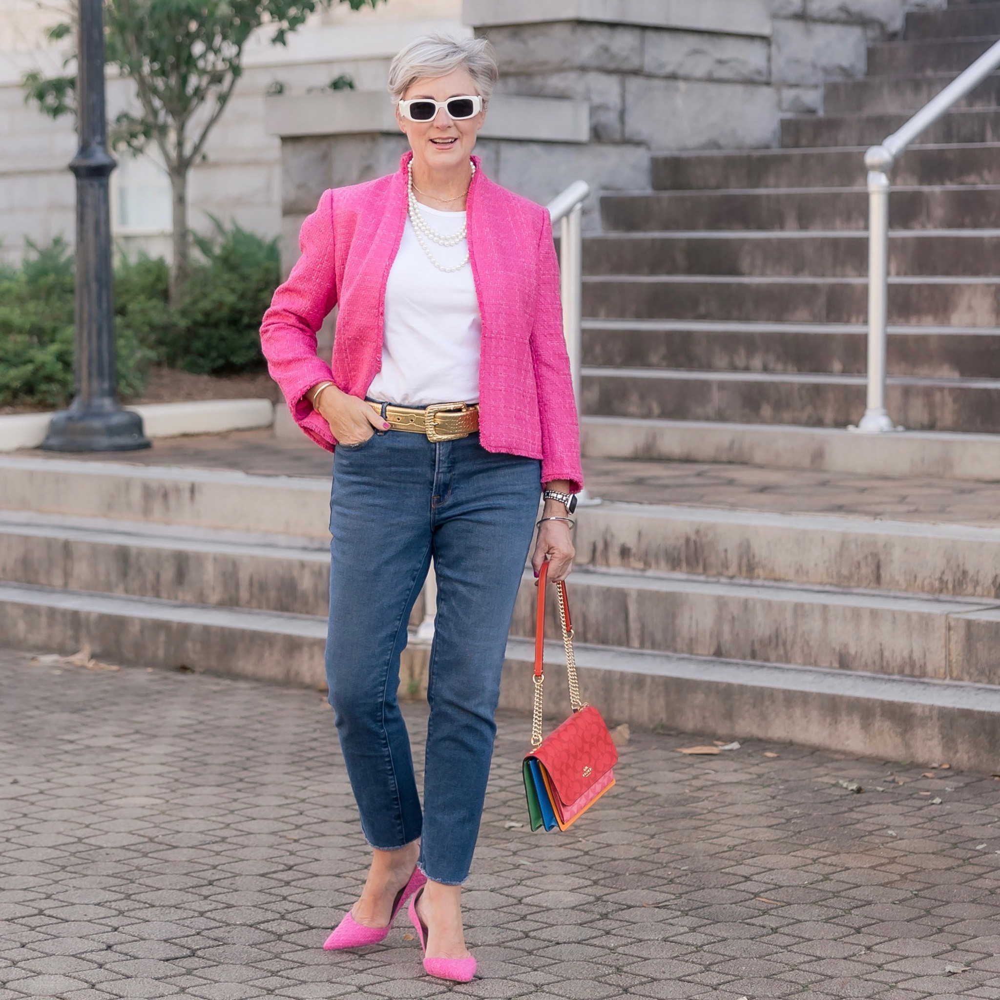 A pink tweed blazer and matching pink shoes?! Barbiecore is still going strong. Can’t wait for the Barbie movie!

#LTKshoecrush #LTKSeasonal #LTKFind