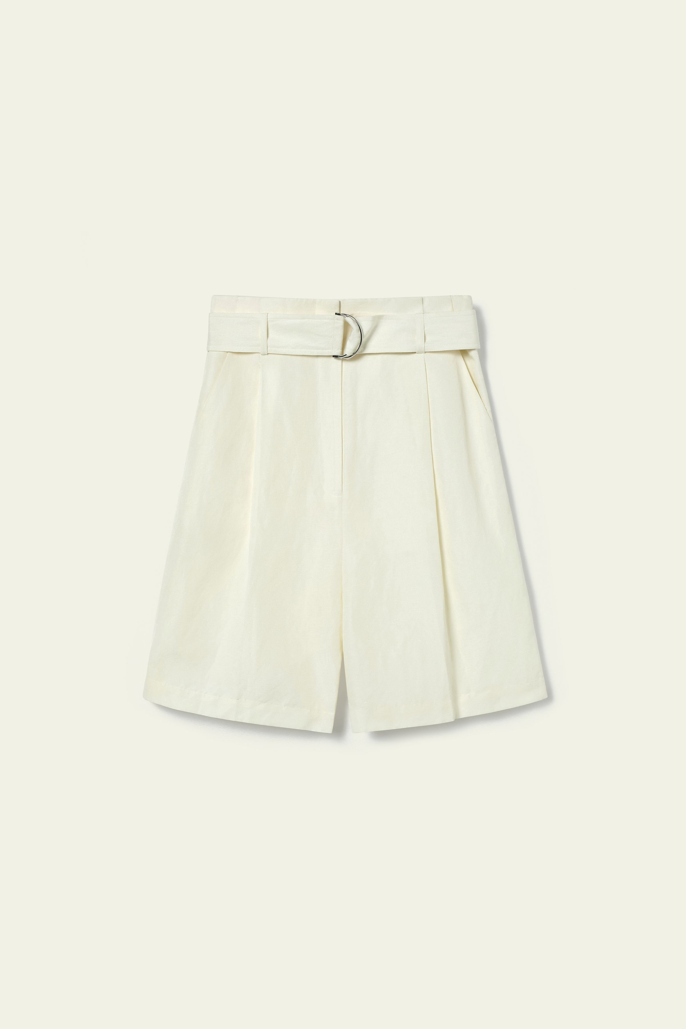 Short Bermuda chic en mélange soie-lin | LilySilk