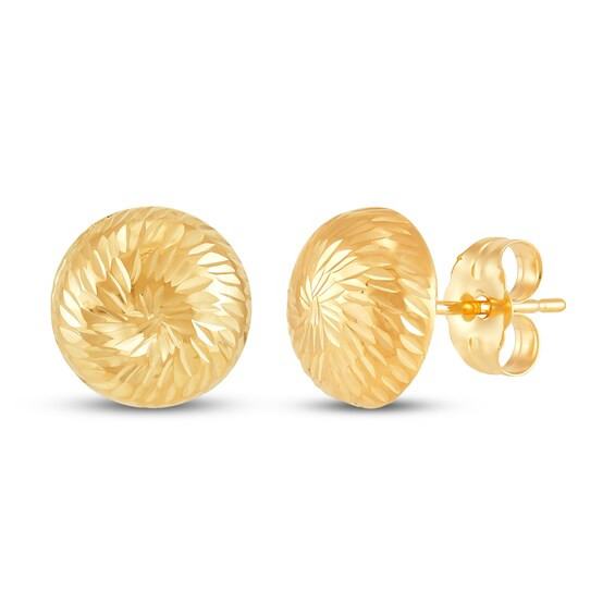 Dome Stud Earrings 14K Yellow Gold 8.5mm | Kay Jewelers