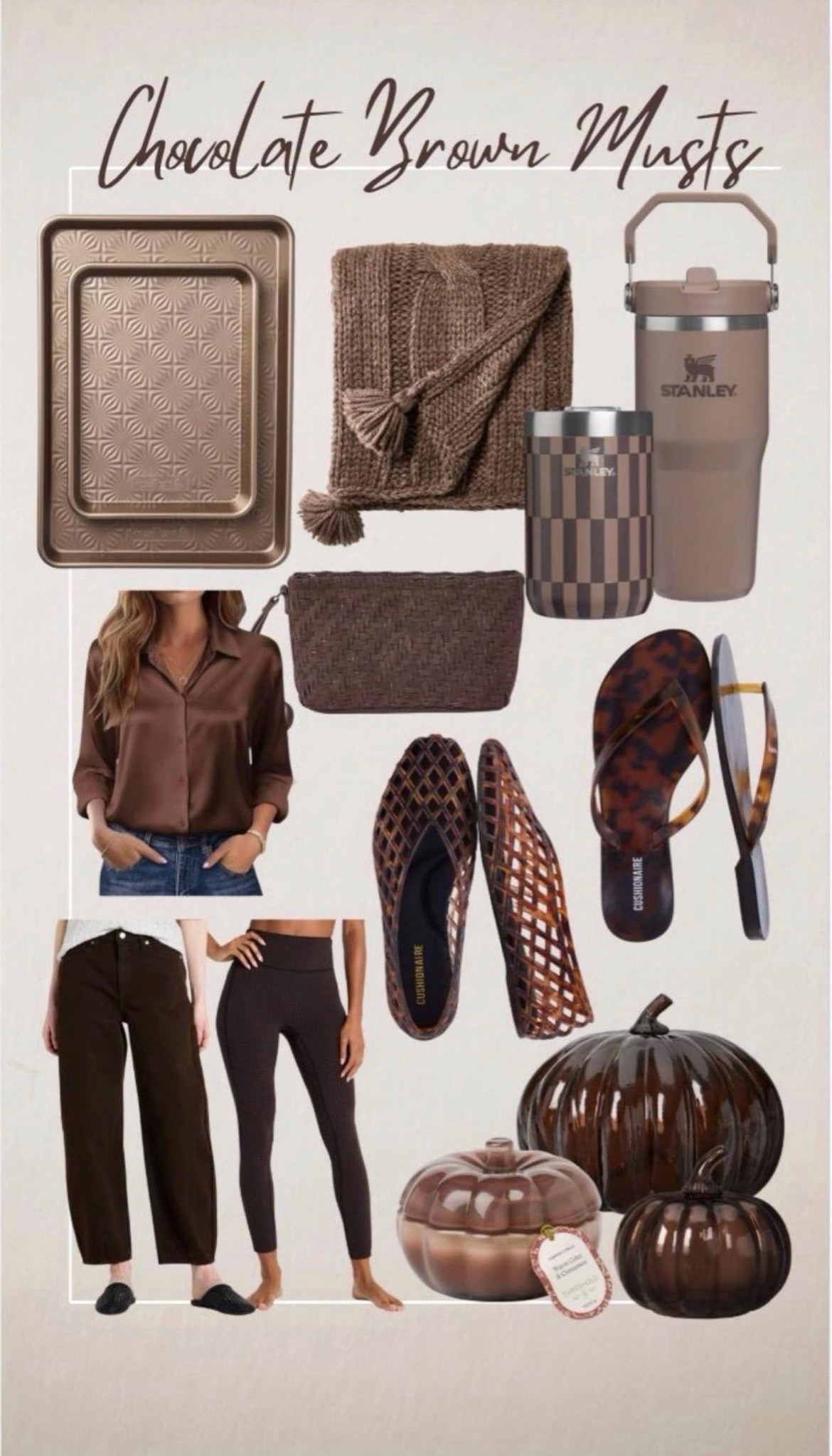 Some amazingly delicious chocolate brown must haves for Fall! All from @Target  I have the jeans in white and wear the 8, regular. Also have the Jelly's in a nude color and they're SO comfy! Leggings, I wear a M.

#LTKHome #LTKSeasonal #LTKselfcare