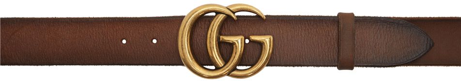 Brown GG Marmont Belt | SSENSE