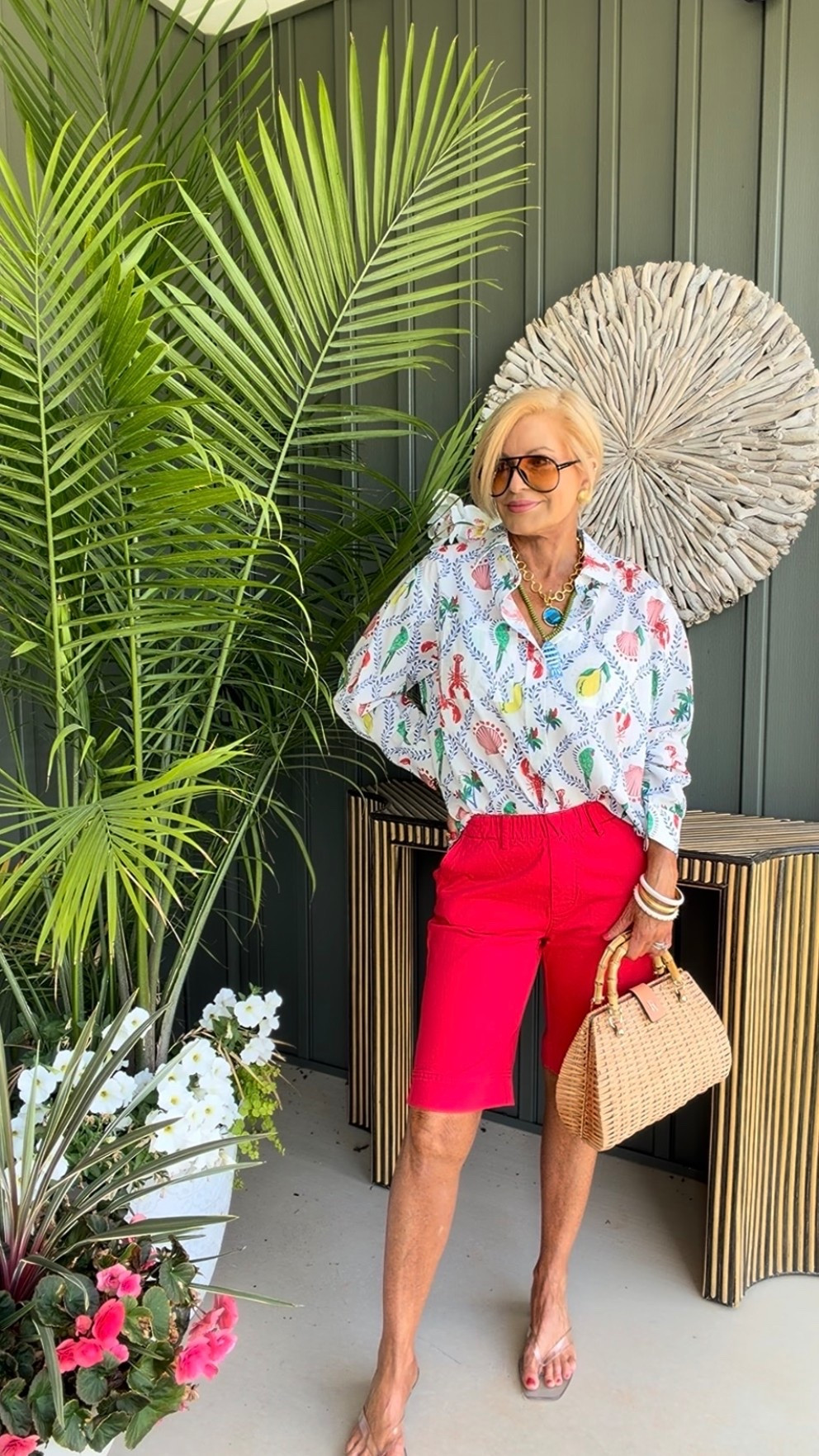 I’m wearing a med  in my top for an oversized fit.  My shorts are not available but I linked some similar

#LTKvlog #LTKOver40 #LTKootd