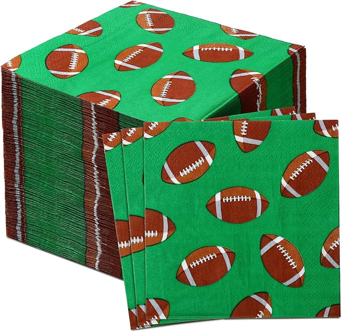 100 Pcs Football Soccer Napkins Disposable Paper Napkins Football Soccer Party Napkins Sports The... | Amazon (US)