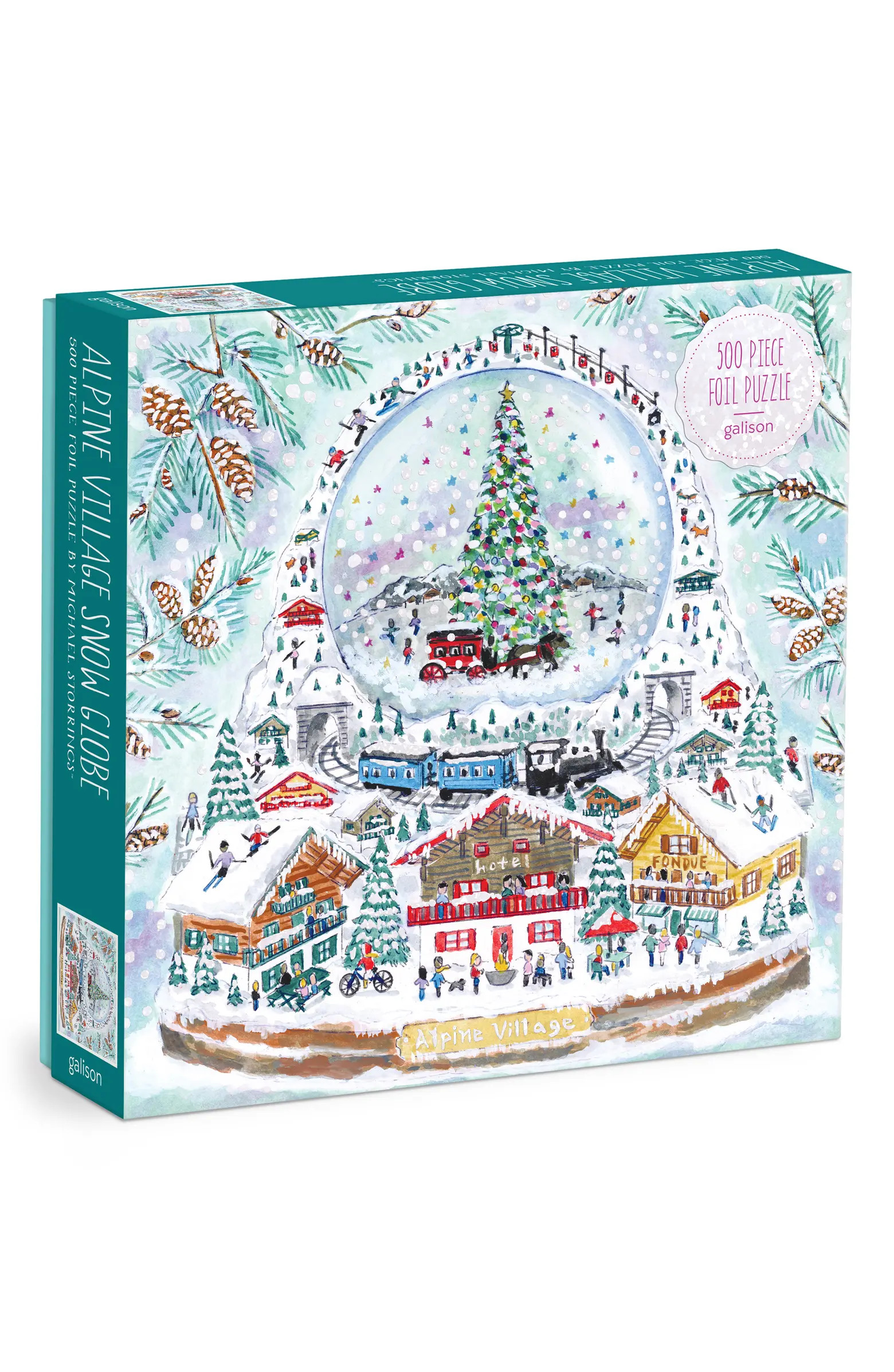 Michael Storrings Alpine Village Snowglobe 500-Piece Puzzle | Nordstrom