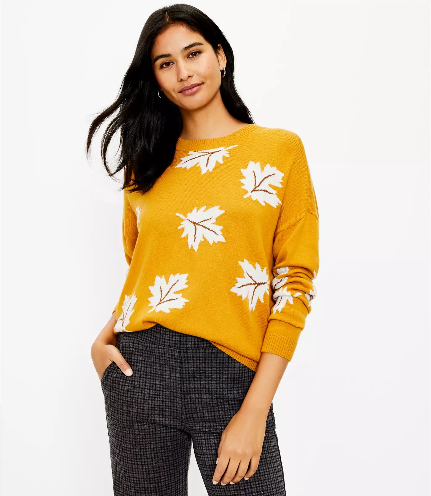 Petite Leafy Sweater | LOFT